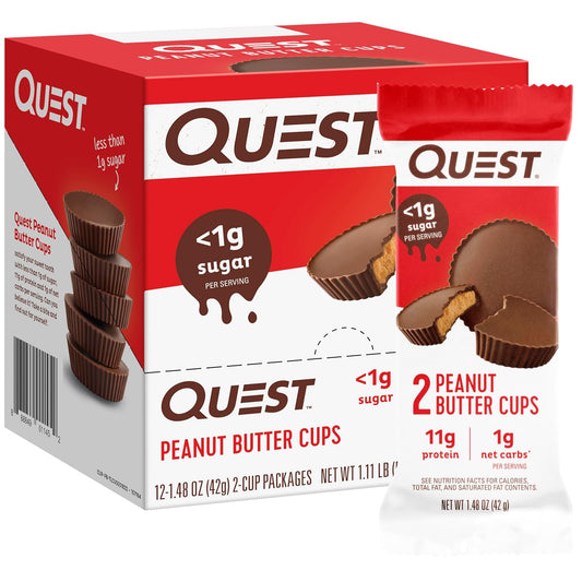 Quest Nutrition Peanut Butter Cups, Low Carb, Gluten Free, Keto Friendly