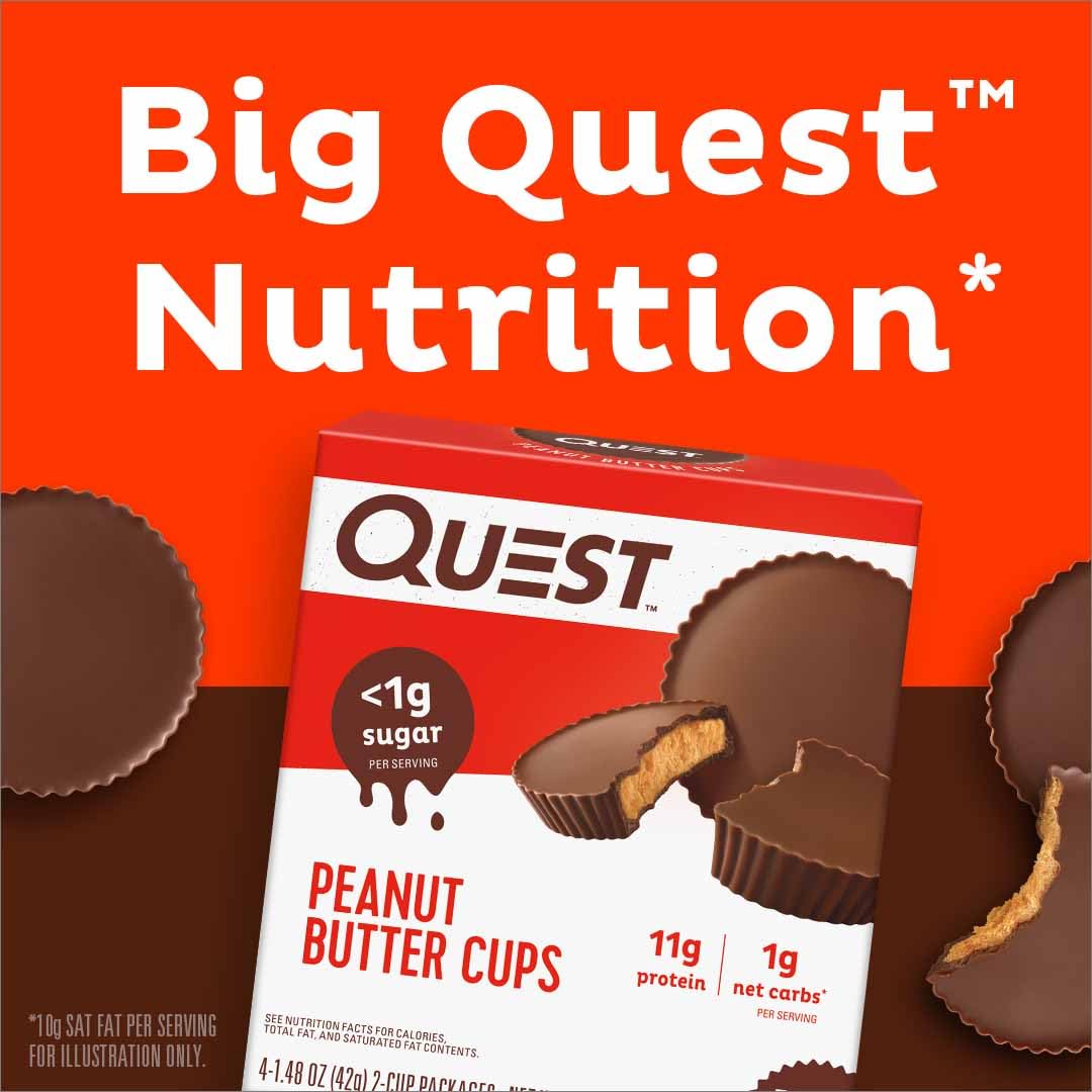 Quest Nutrition Peanut Butter Cups, Low Carb, Gluten Free, Keto Friendly